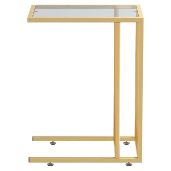 vidaXL Sidobord till datorbord svart 50x35x65 cm härdat glas