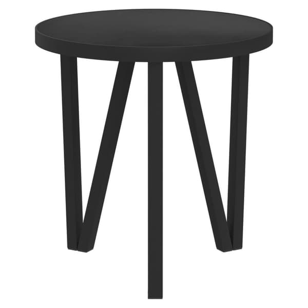 vidaXL sidebord Ø35 cm MDF sort