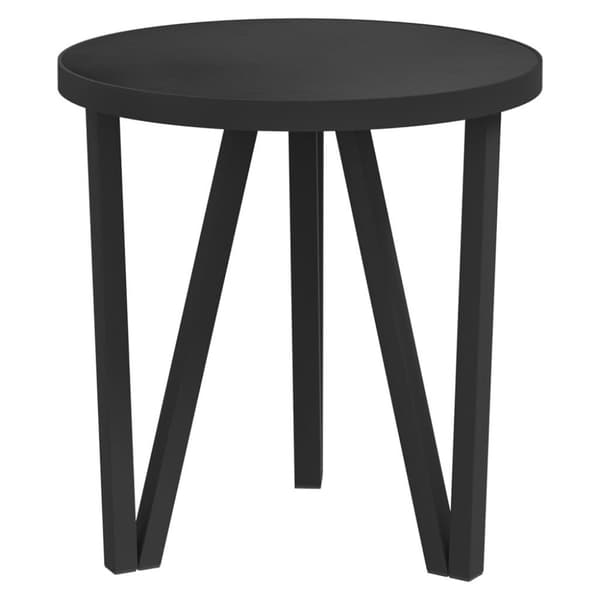 vidaXL sidebord Ø35 cm MDF sort