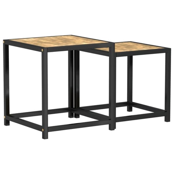 vidaXL sideborde 2 stk. MDF sort og gul