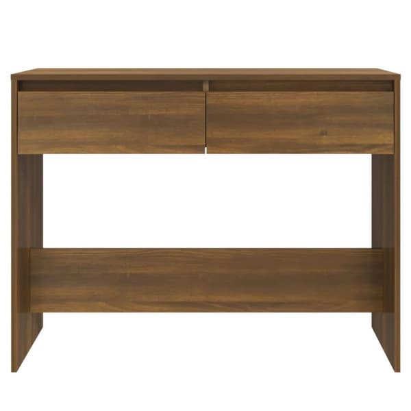 vidaXL Konsolipöytä ruskea tammi 100x35x76,5 cm lastulevy