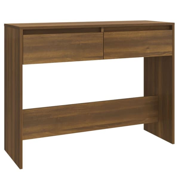 vidaXL Konsolipöytä ruskea tammi 100x35x76,5 cm lastulevy