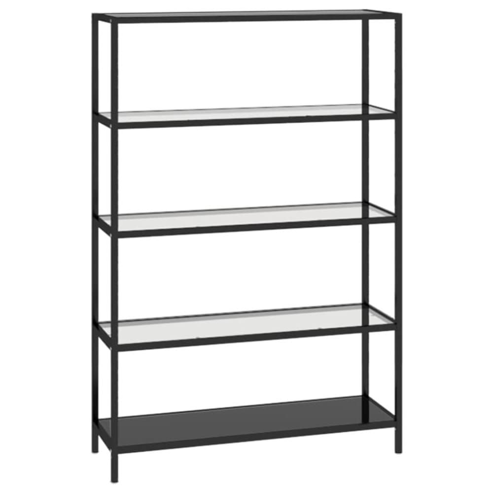 vidaXL Konsolbord svart och transparent 100x36x168 cm härdat glas