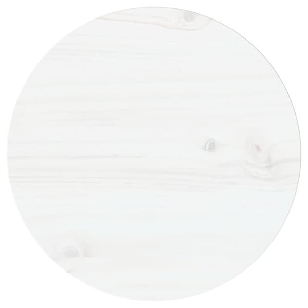 vidaXL Bordsskiva vit Ø30x2,5 cm massiv furu