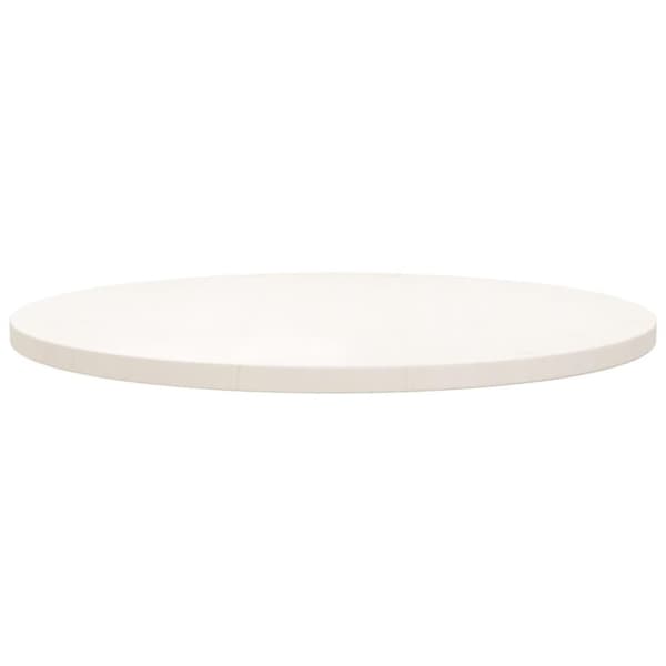 vidaXL bordplade Ø70x2,5 cm massivt fyrretræ hvid