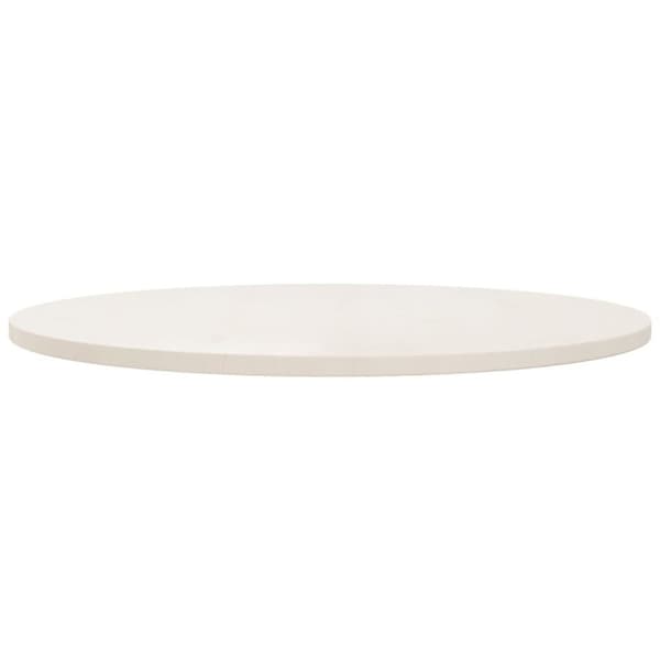 vidaXL Bordsskiva vit Ø90x2,5 cm massiv furu