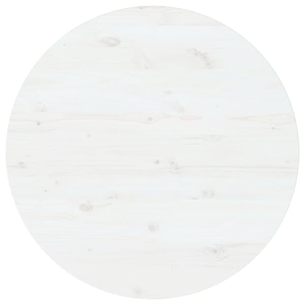 vidaXL Bordsskiva vit Ø90x2,5 cm massiv furu