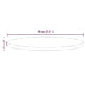 Miniatyrbilde 7 av 7: vidaXL Bordplate hvit Ø70x2,5 cm heltre furu