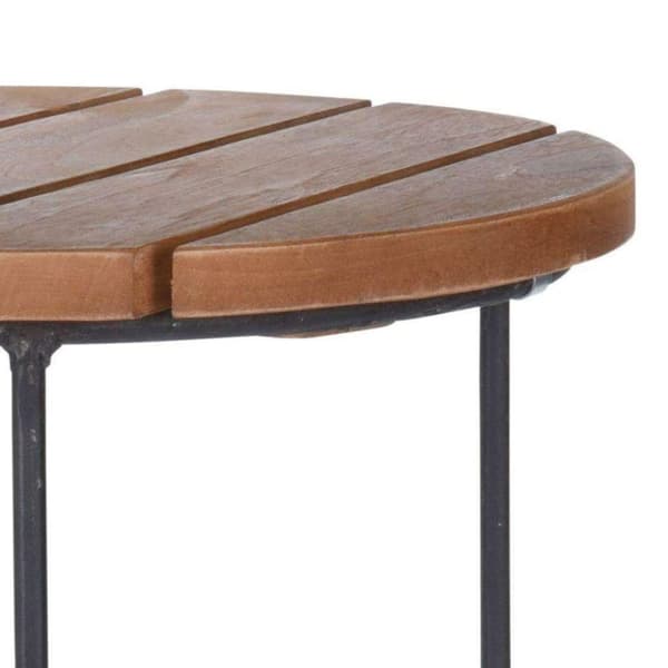 H&S Collection Sidobord 2 delar teak brun