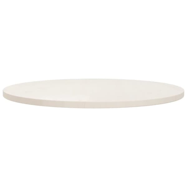 vidaXL Pöytälevy valkoinen Ø80x2,5 cm täysi mänty