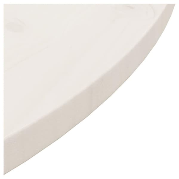vidaXL Pöytälevy valkoinen Ø80x2,5 cm täysi mänty