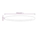 Miniatyrbilde 7 av 7: vidaXL Bordplate hvit Ø80x2,5 cm heltre furu