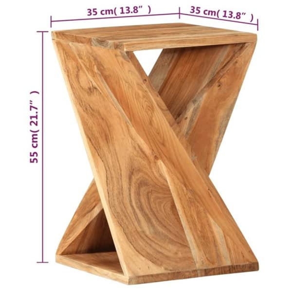 vidaXL Sidebord 35x35x55 cm gjenvunnet akasie
