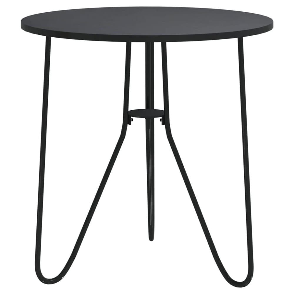 vidaXL Tebord svart 48 cm MDF och järn