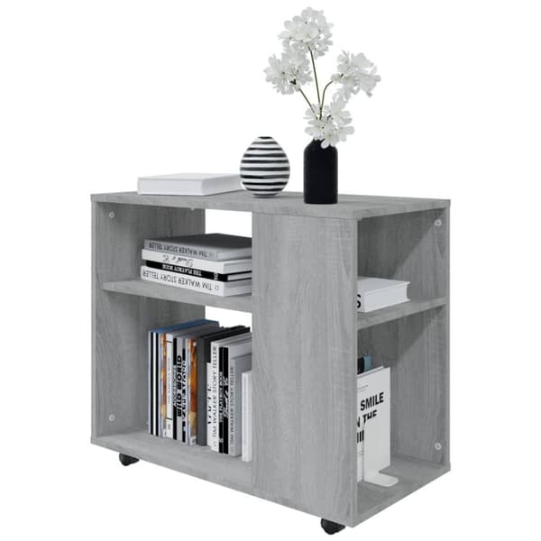 vidaXL sidebord 70x35x55 cm konstrueret træ grå sonoma-eg