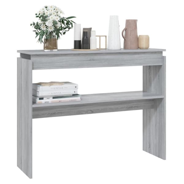 vidaXL sofabord 102x30x80 cm konstrueret træ grå sonoma-eg