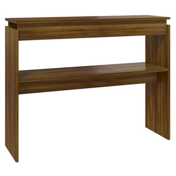 vidaXL konsolbord 102x30x80 cm konstrueret træ brun egetræsfarve