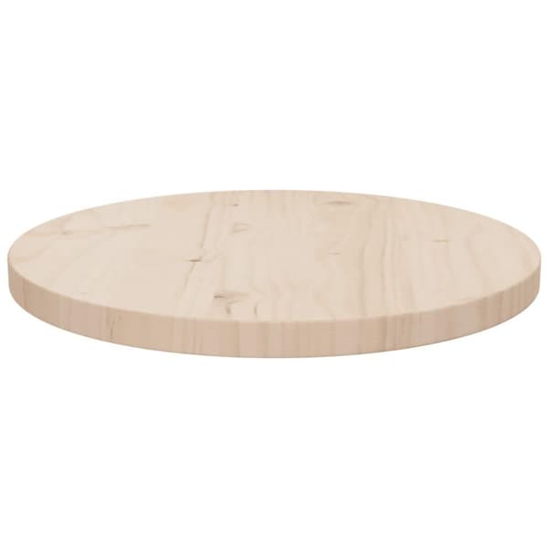 vidaXL bordplade Ø40x2,5 cm massivt fyrretræ