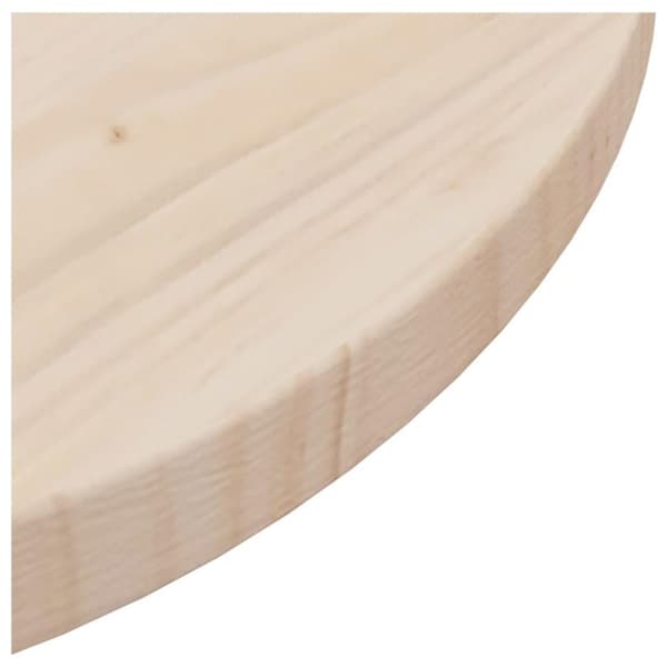 vidaXL bordplade Ø40x2,5 cm massivt fyrretræ