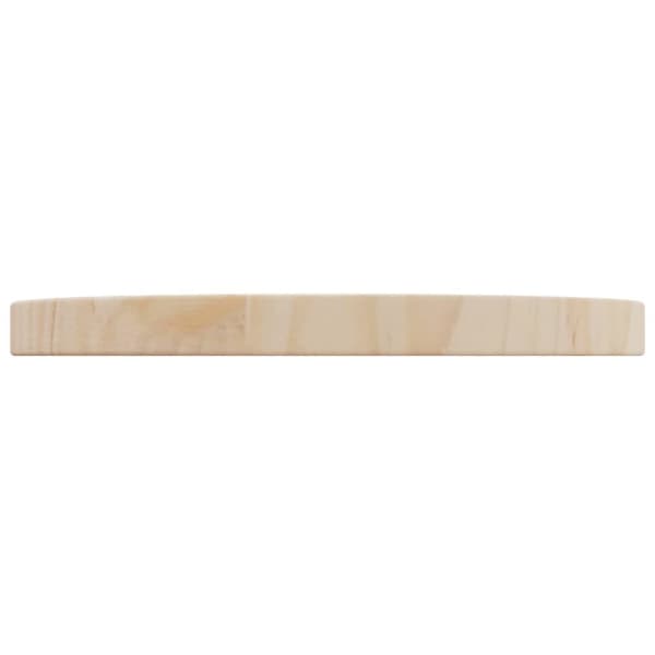 vidaXL bordplade Ø30x2,5 cm massivt fyrretræ