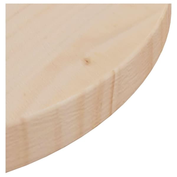 vidaXL bordplade Ø30x2,5 cm massivt fyrretræ