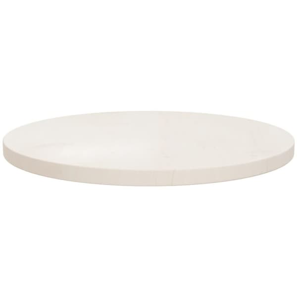 vidaXL Bordplate hvit Ø50x2,5 cm heltre furu