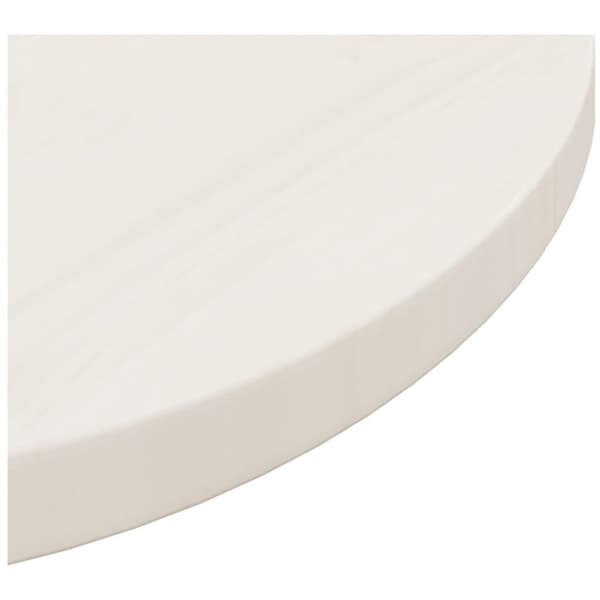 vidaXL Bordplate hvit Ø50x2,5 cm heltre furu