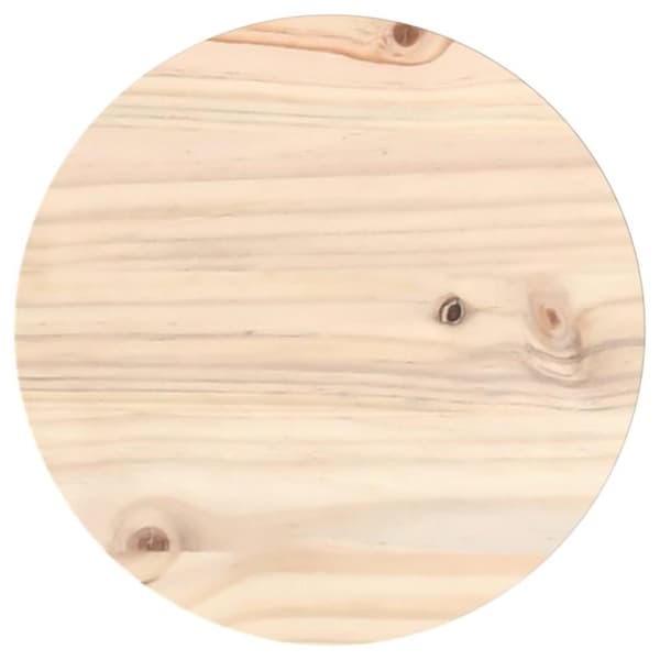 vidaXL Bordplate Ø30x2,5 cm heltre furu