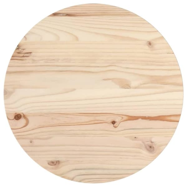 vidaXL Bordsskiva Ø50x2,5 cm massiv furu