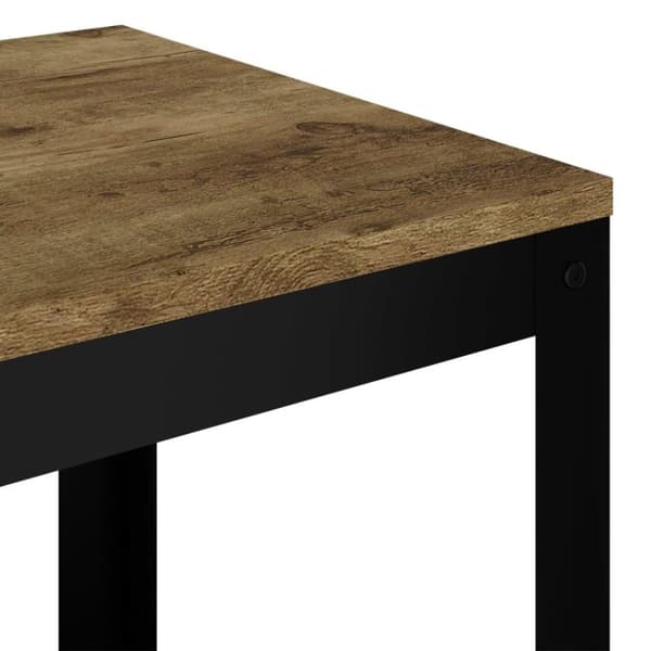 vidaXL sidebord 40x40x45 cm MDF og jern mørkebrun og sort