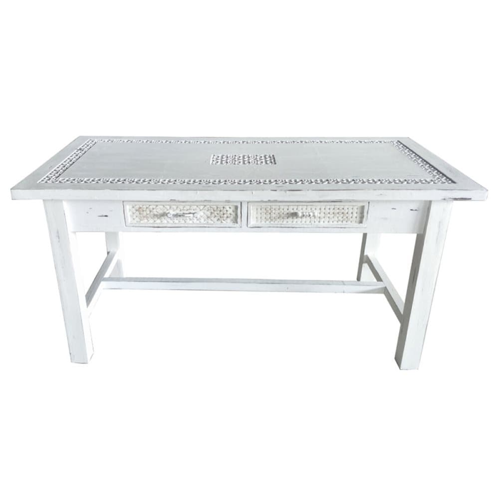 Matsalsbord DKD Home Decor Trä Vit Järn (160 x 80 x 80 cm)