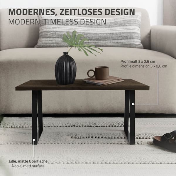Bordsben set om 2 trapeziumformade 28,5x40,5 cm svart stål ML design