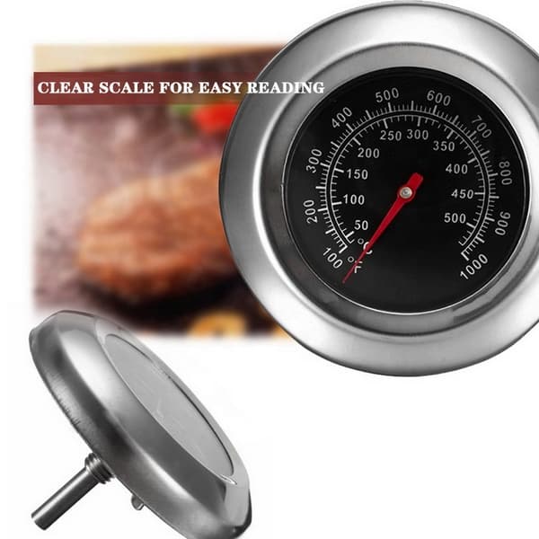 INF Analogt steketermometer for grill i rustfritt stål