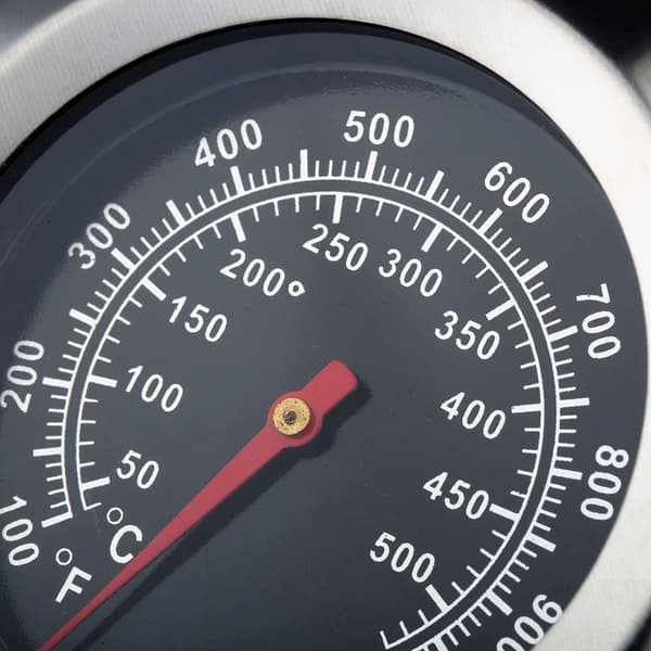 INF Analogt steketermometer for grill i rustfritt stål