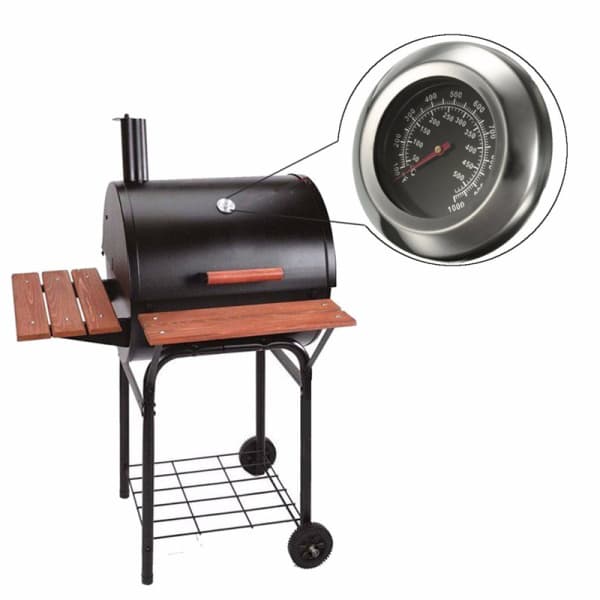 INF Analogt steketermometer for grill i rustfritt stål