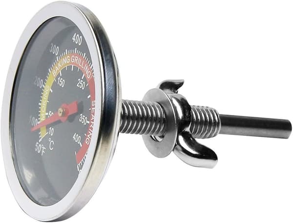 INF Analog Termometer i Rostfritt Stål för Frill & Ugn