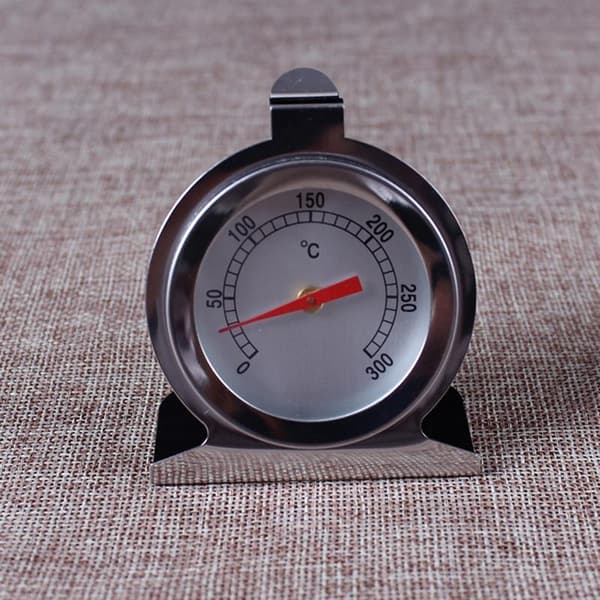 2st 0-300°C ugnstermometer i rostfritt stål, upprättstående kökstermometer