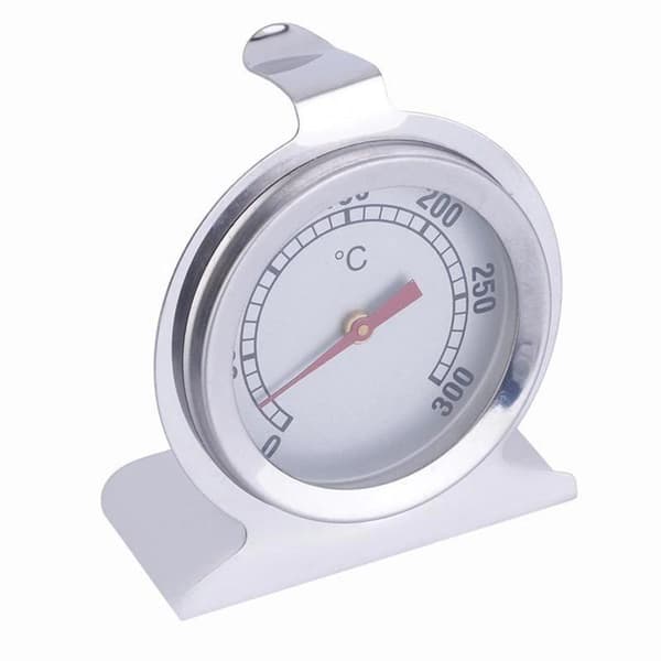 2st 0-300°C ugnstermometer i rostfritt stål, upprättstående kökstermometer