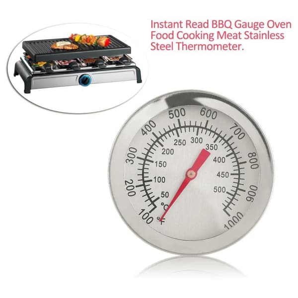 2st 50-500°C ugnstermometer i rostfritt stål, matlagningstermometer med dubbla mätare