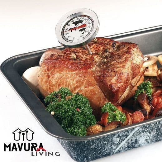 MAVURA stektermometer »MAVURALiving XL analog kött- och stektermometer Ugnstermometer Termometer för kött