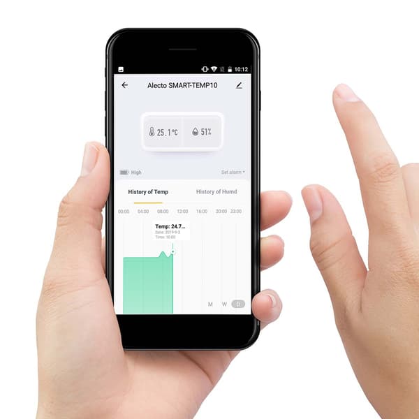 Alecto Smart Zigbee temperatur- och luftfuktighetssensor