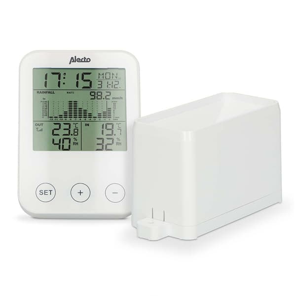 Alecto väderstation med trådlös sensor och 3,5 tums display