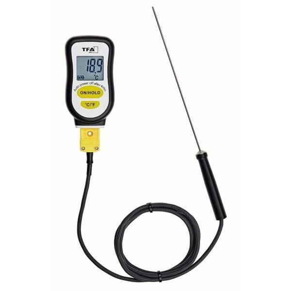 Matlagningstermometer - TFA DOSTMANN - 14.1522.01 - 130 mm rostfri stålsond - Ultratunn spets - IP65