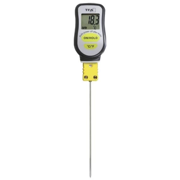 TFA Dostmann sticksondstermometer Temperaturmätområde -20 till 300 °C momentan K-sond, med ri-sond