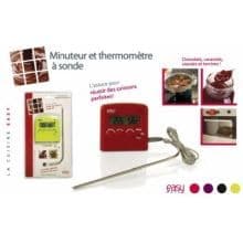 Matlagningstermometer - EASY MAKE - Integrerad timer - Matlagningsvarning - Diverse färger