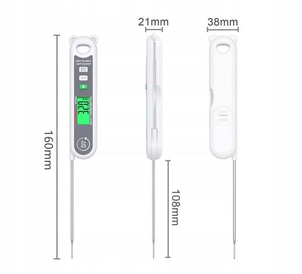 DIGITAL KÖKSTERMOMETER FÖR MAT KÖTTTILKNING JUSTERBAR -50 +300°C