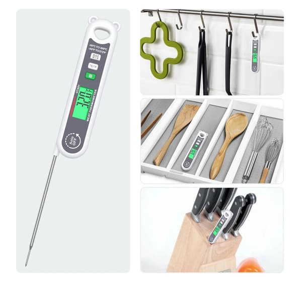 DIGITAL KÖKSTERMOMETER FÖR MAT KÖTTTILKNING JUSTERBAR -50 +300°C