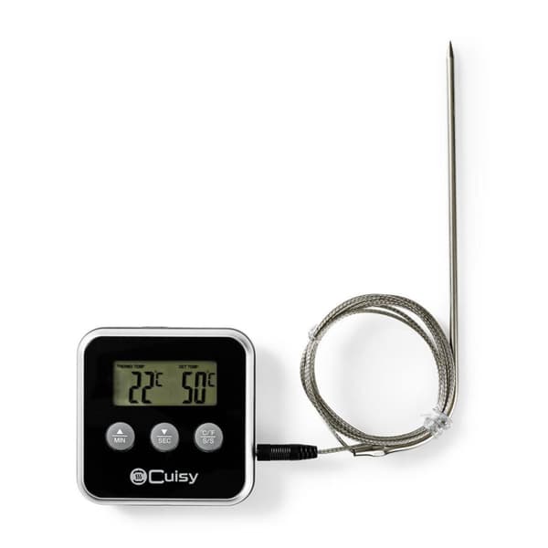 Nedis KATH105BK Kötttermometer 0 - 250 °c Digital Display Timer