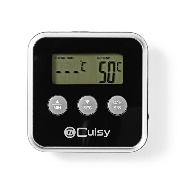 Nedis KATH105BK Kötttermometer 0 - 250 °c Digital Display Timer
