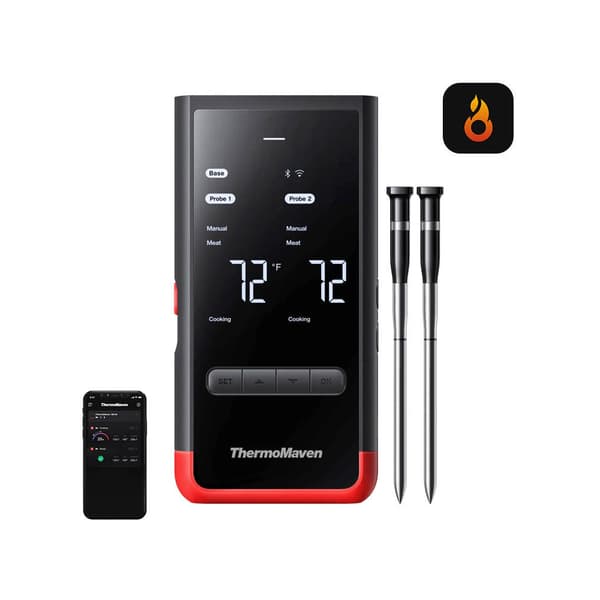 ThermoMaven Trådløst Mattermometer – Bluetooth 5.3, Wi-Fi, 6 Sensorer, IPX8 Prober